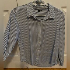 Tahari striped rayonne shirt M